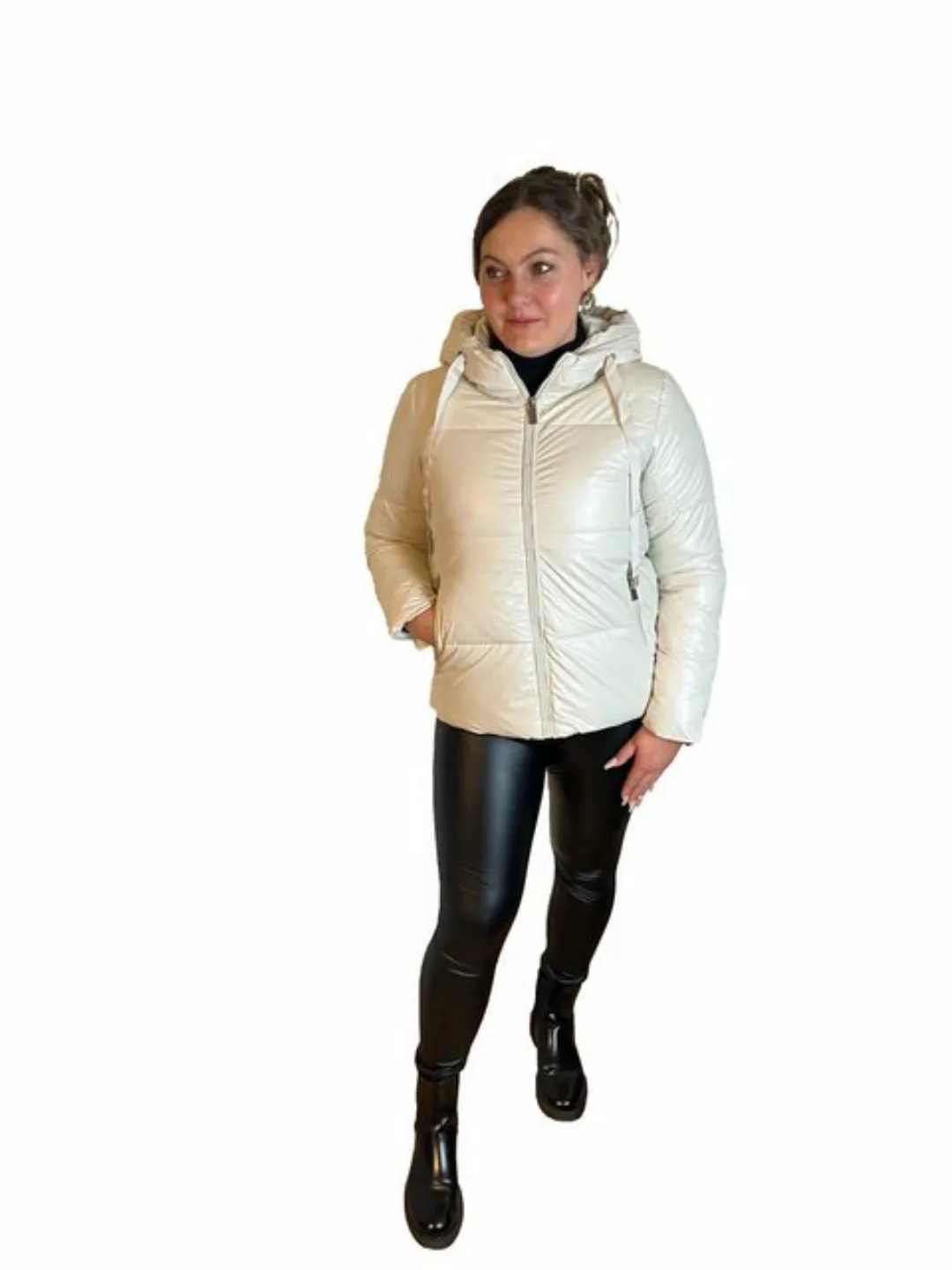 Lelü Fashion Winterjacke Kapuzenjacke glänzende Oberfläche günstig online kaufen