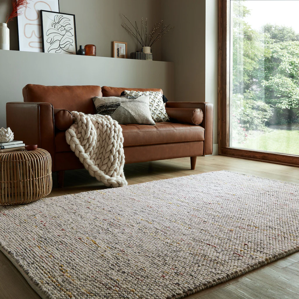 FLAIR RUGS Teppich »Minerals«, rechteckig, Neutraler Teppich aus mineralisc günstig online kaufen