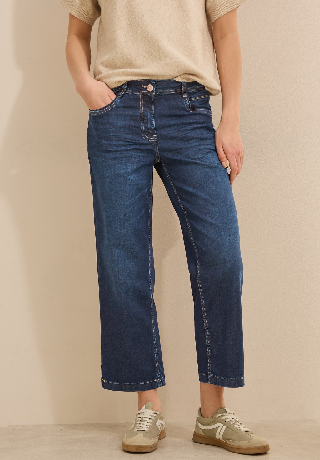 Cecil Weite Jeans, softer Materialmix günstig online kaufen