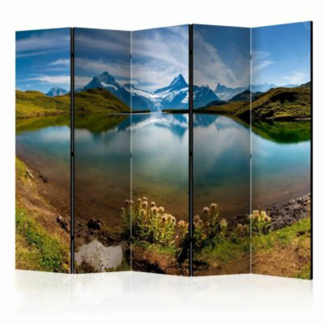 artgeist Paravent Lake with mountain reflection, Switzerland II [Room Divid günstig online kaufen