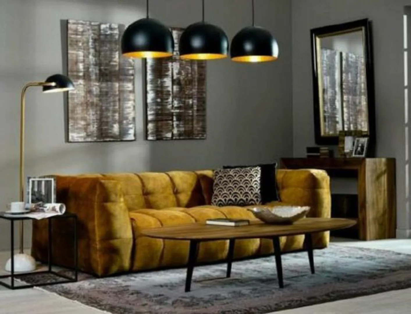 JVmoebel 3-Sitzer Designer Sofa 3-Sitzer braun Stoffsofa Sofapolster Sofas günstig online kaufen
