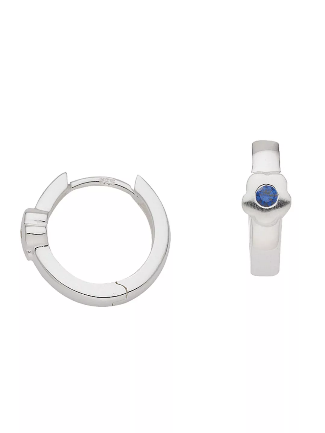 Adelia´s Paar Ohrhänger "925 Silber Ohrringe Creolen Blüte Ø 13,3 mm", mit günstig online kaufen