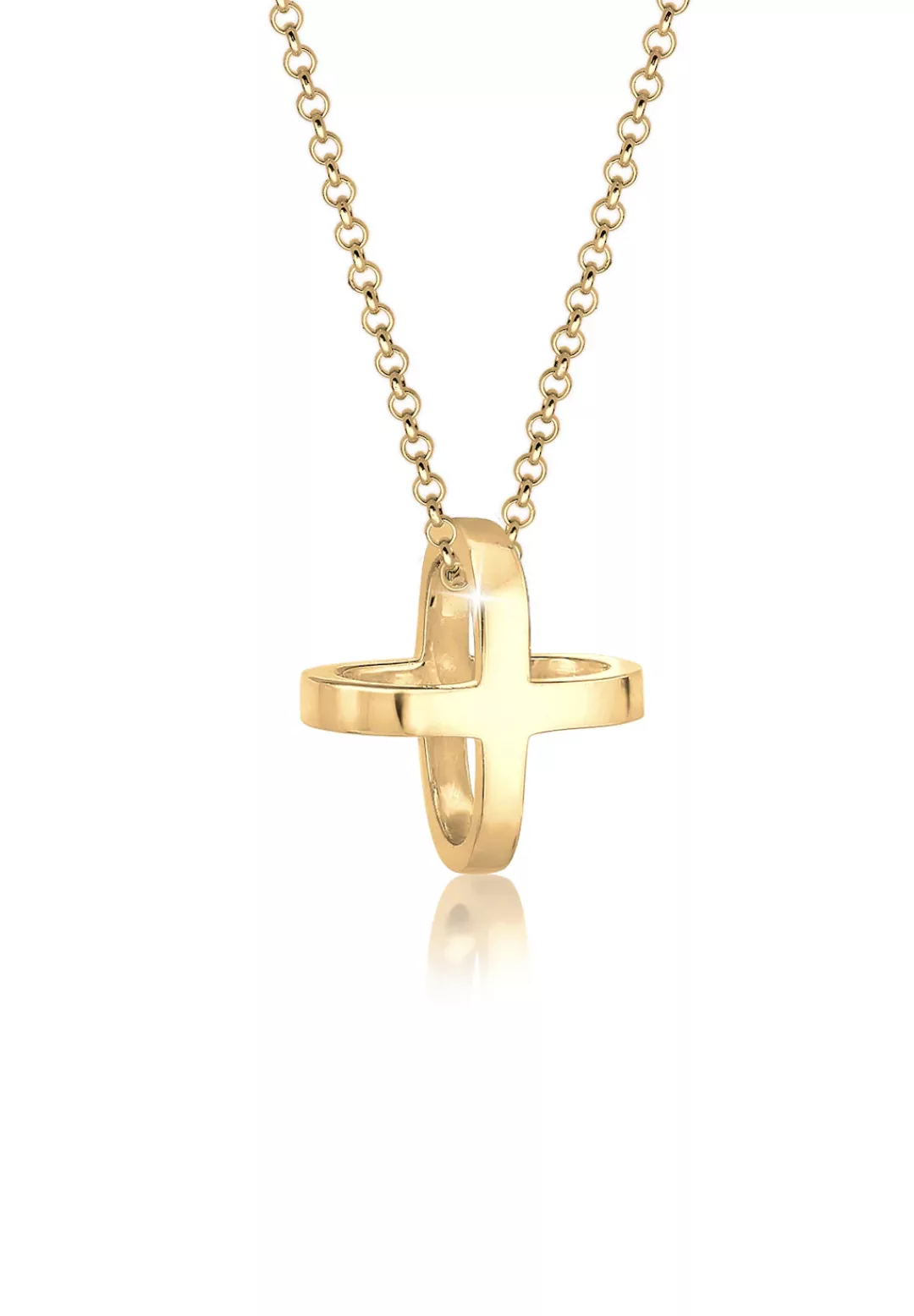 Elli Kette mit Anhänger "Kreuz Cross Symbol 3D 925 Sterling Silber" günstig online kaufen