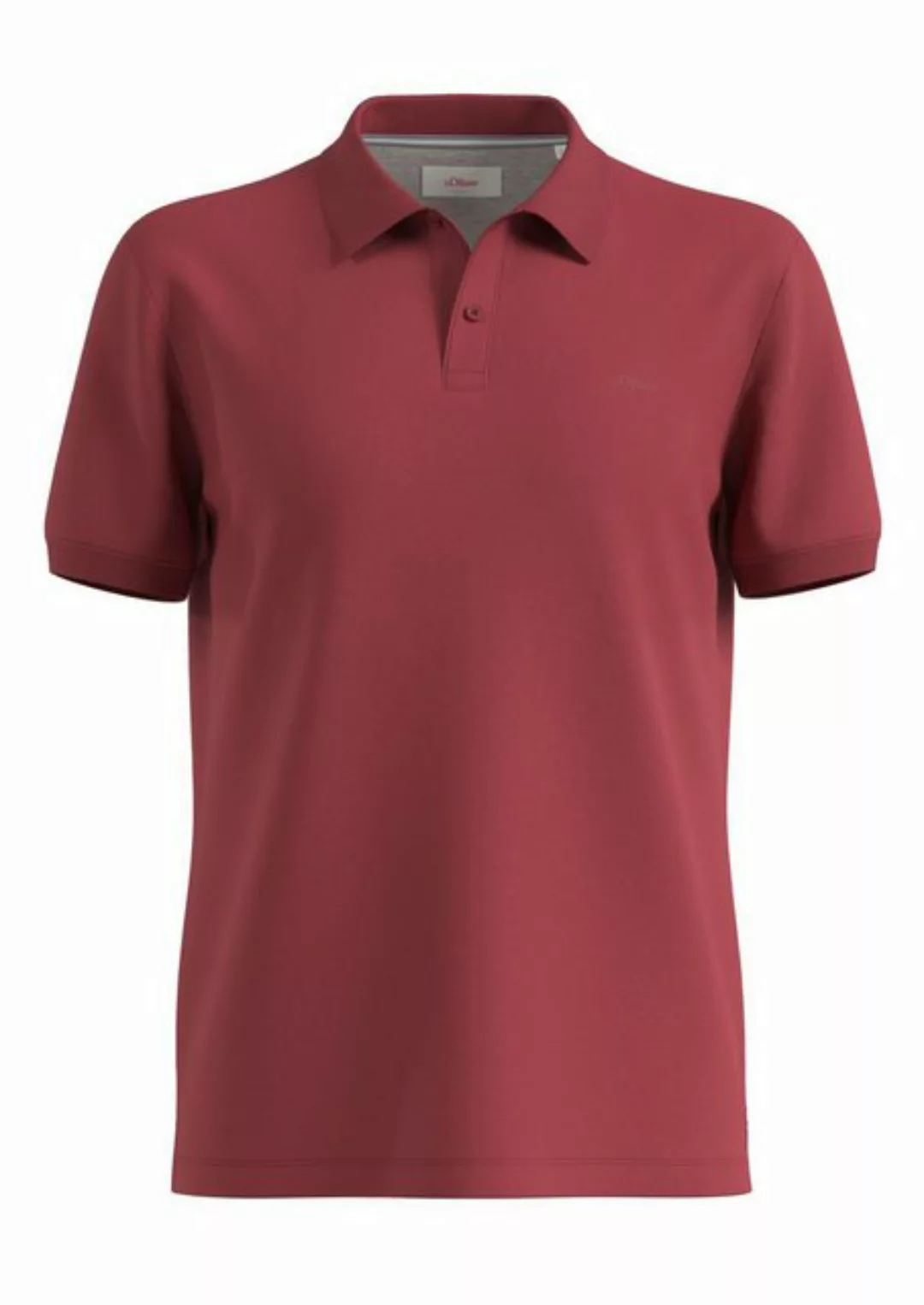 s.Oliver Kurzarmshirt Poloshirt aus Baumwollpiqué Stickerei günstig online kaufen