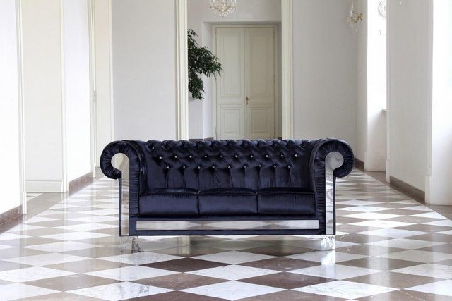 Xlmoebel 3-Sitzer Hochwertiges Designer Chesterfield Sofa mit luxuriösem Sa günstig online kaufen