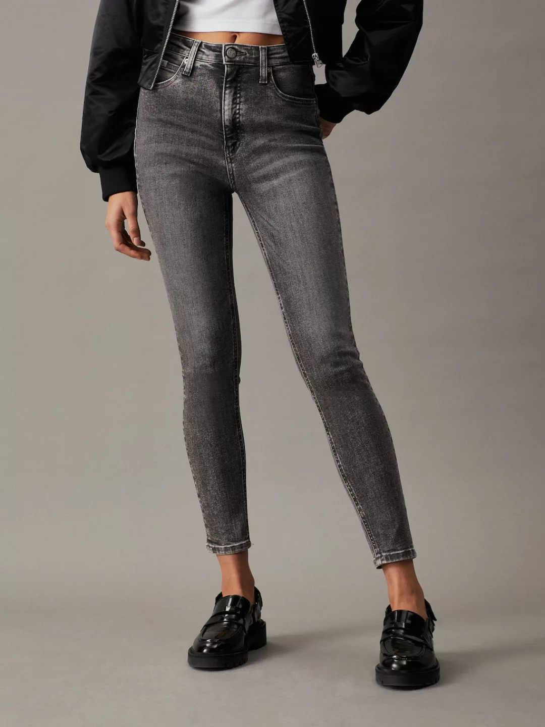 Calvin Klein Jeans Skinny-fit-Jeans HIGH RISE SUPER SKINNY ANKLE in klassis günstig online kaufen