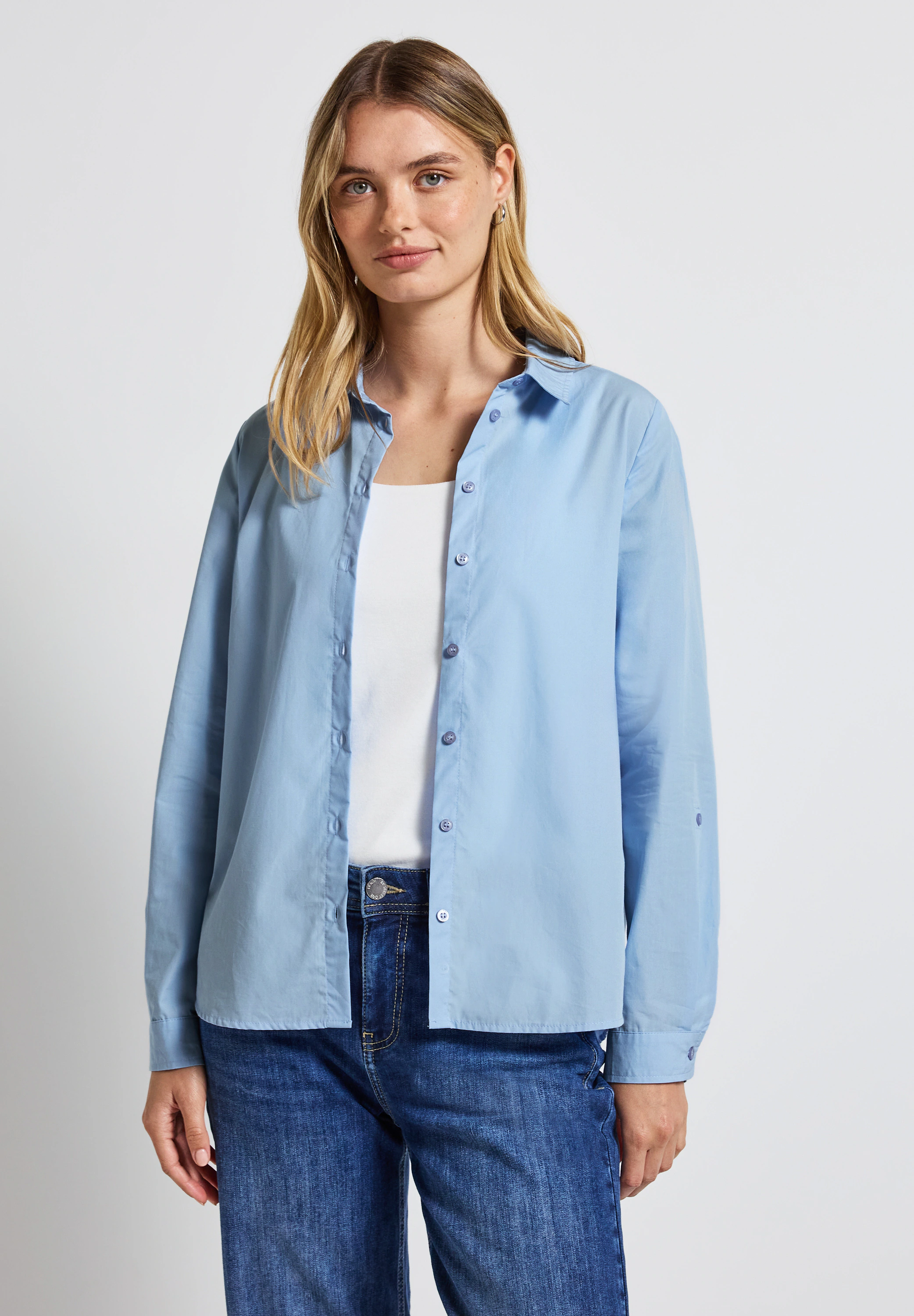STREET ONE Hemdbluse, aus reiner Baumwolle günstig online kaufen