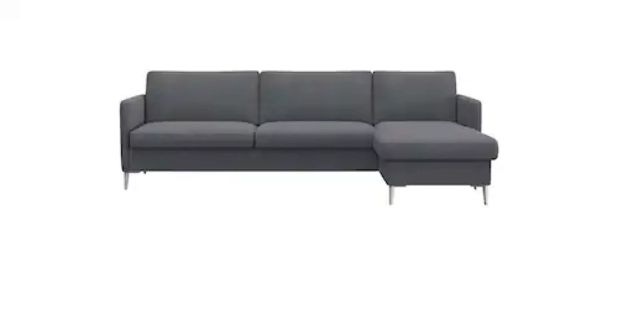 FLEXLUX Ecksofa »Fiore, L-Form«, schmale Armlehnen, Kaltschaum, Füße Alu günstig online kaufen