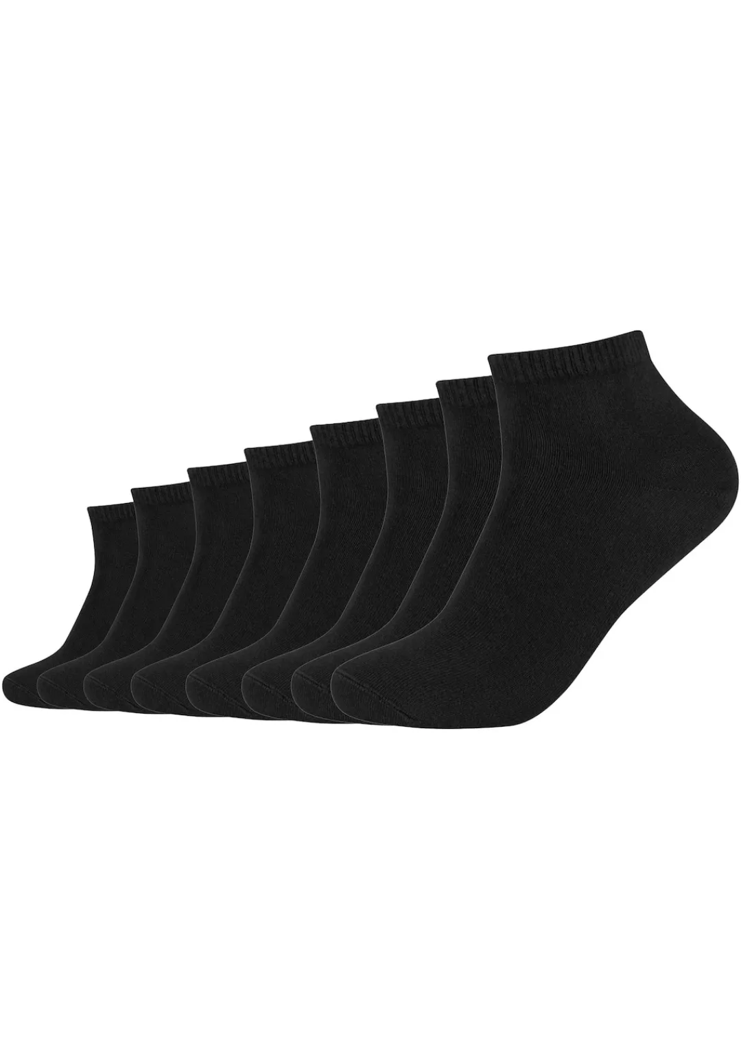 s.Oliver Unisex Socken, 8er Pack - Quarter, einfarbig Schwarz 35-38 günstig online kaufen