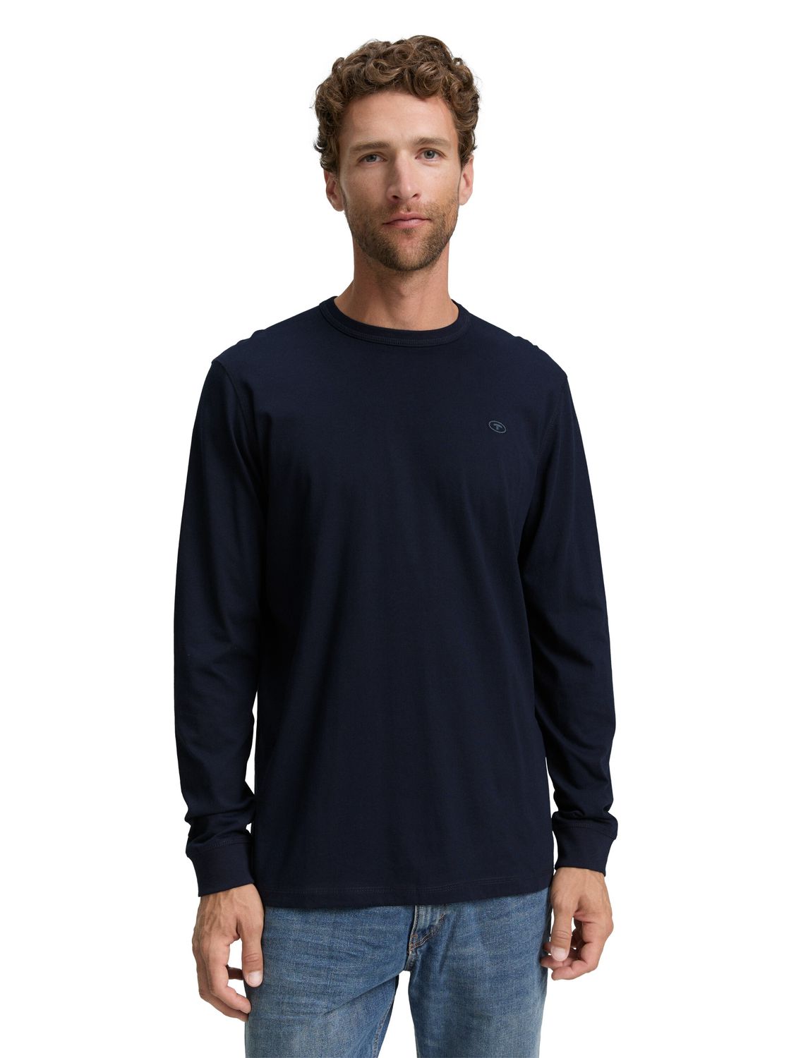Tom Tailor Herren Langarmshirt BASIC LONGSLEEVE - Regular Fit günstig online kaufen