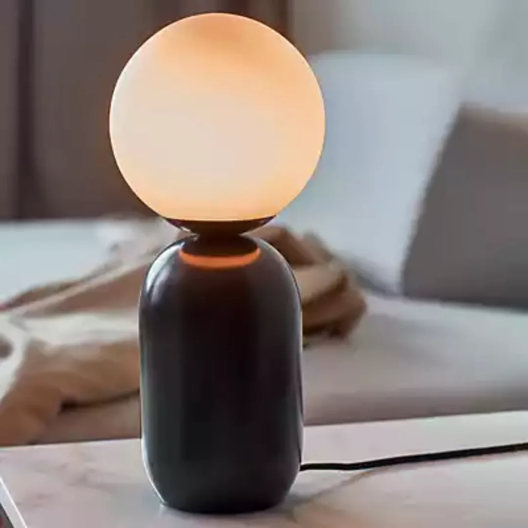 Tischlampe Notti aus Metall und Glas, grün günstig online kaufen