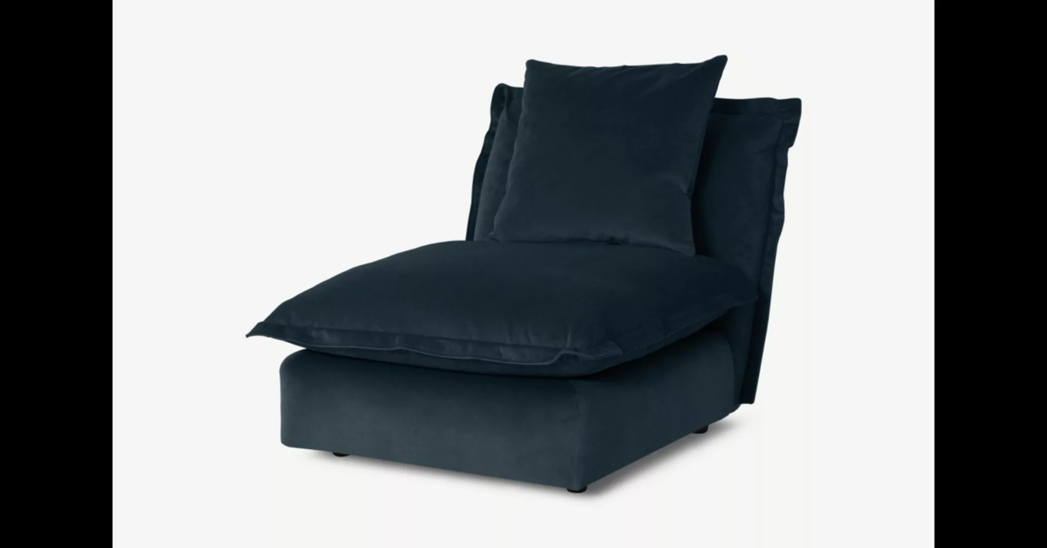 Fernsby Sofa-Modul, recycelter Samt in Marineblau - MADE.com günstig online kaufen