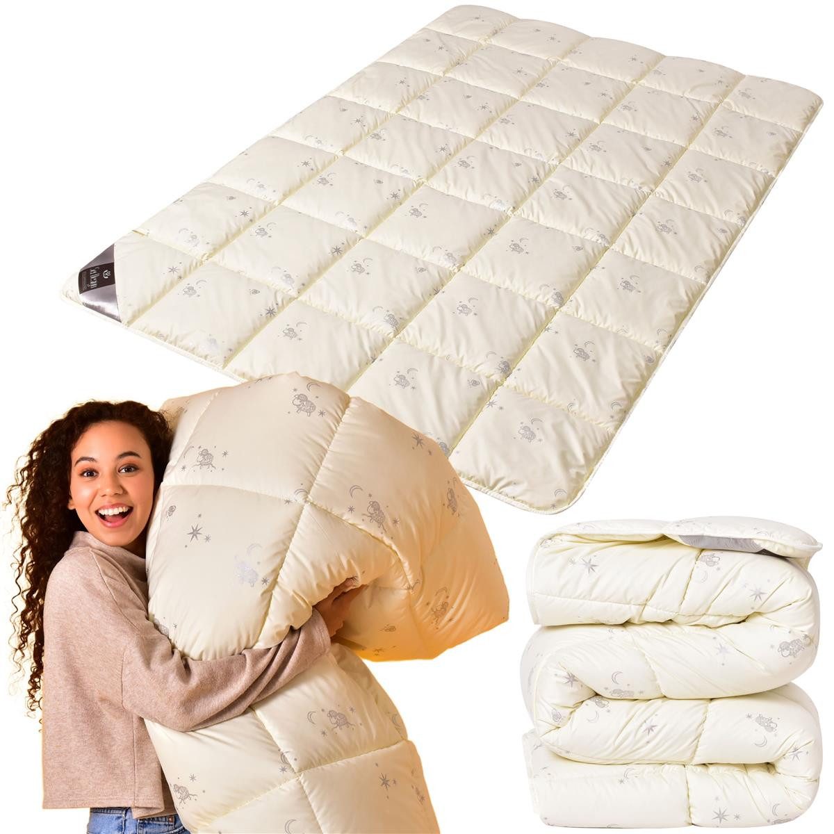 SEI Design Naturfaserbettdecke Wool Winter 155x220, günstig online kaufen