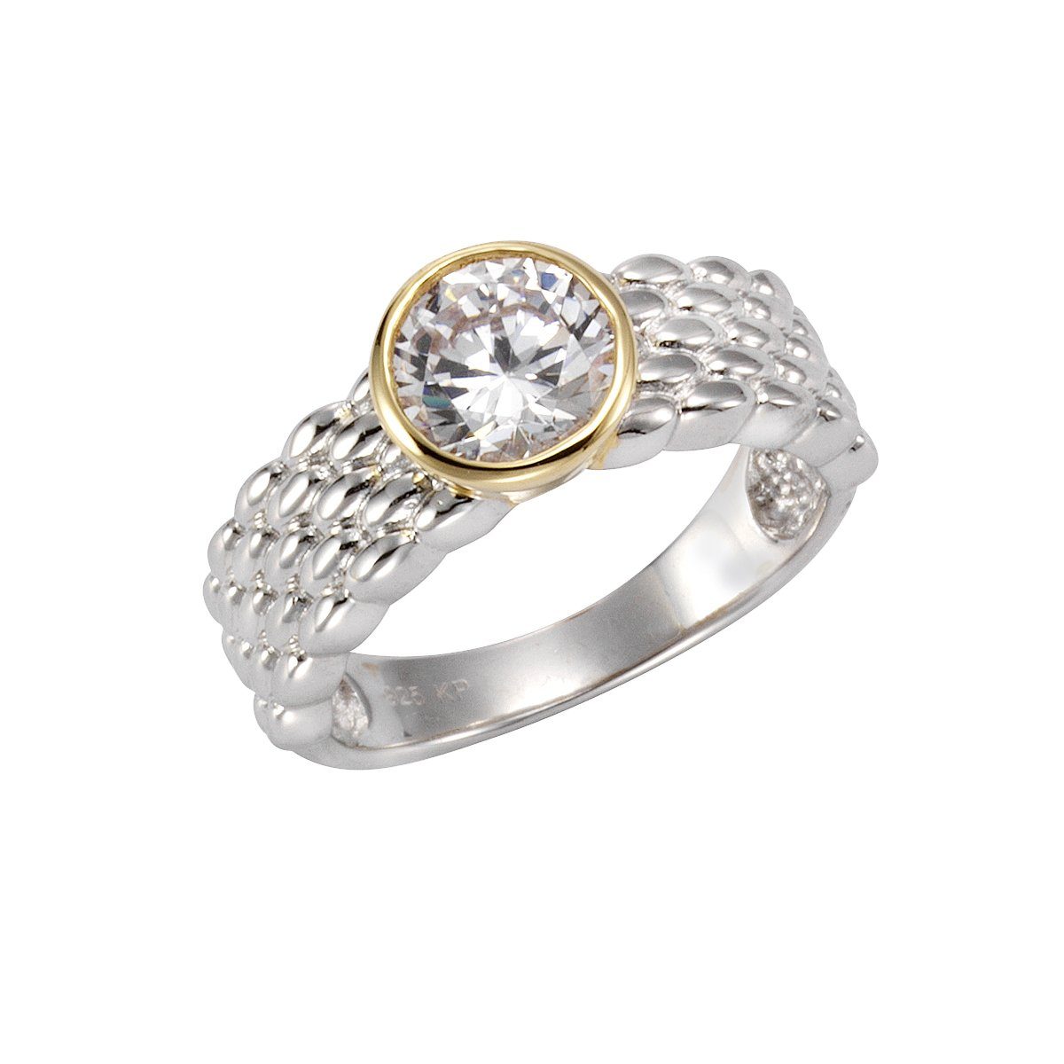 Vivance Fingerring 925 Silber zweifarbig Zirkonia günstig online kaufen