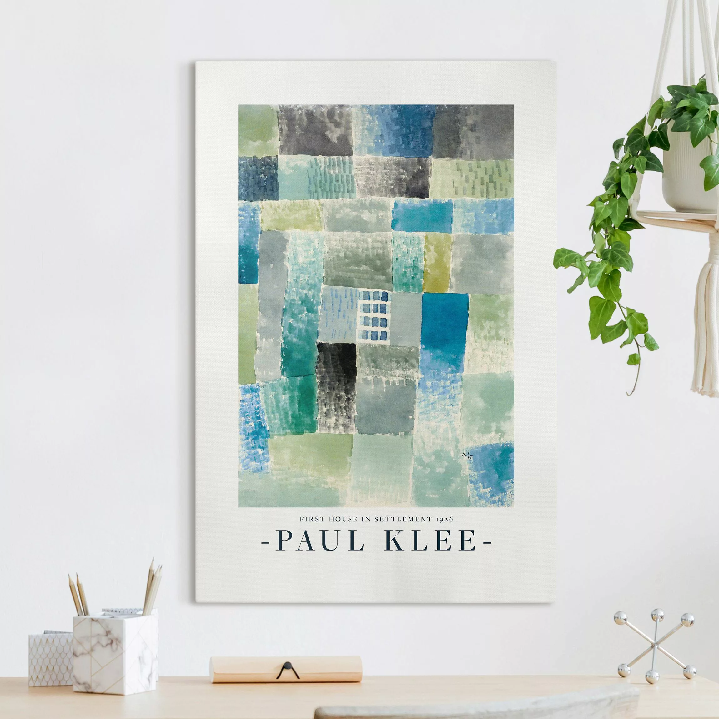 Leinwandbild Paul Klee - First house in settlement günstig online kaufen