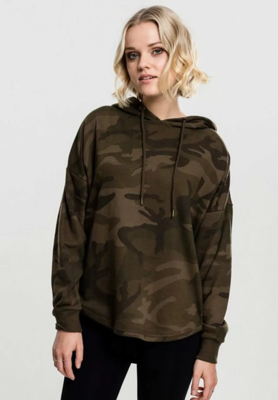 URBAN CLASSICS Kapuzenpullover TB1724 - Ladies Oversized Camo Hoody olive c günstig online kaufen