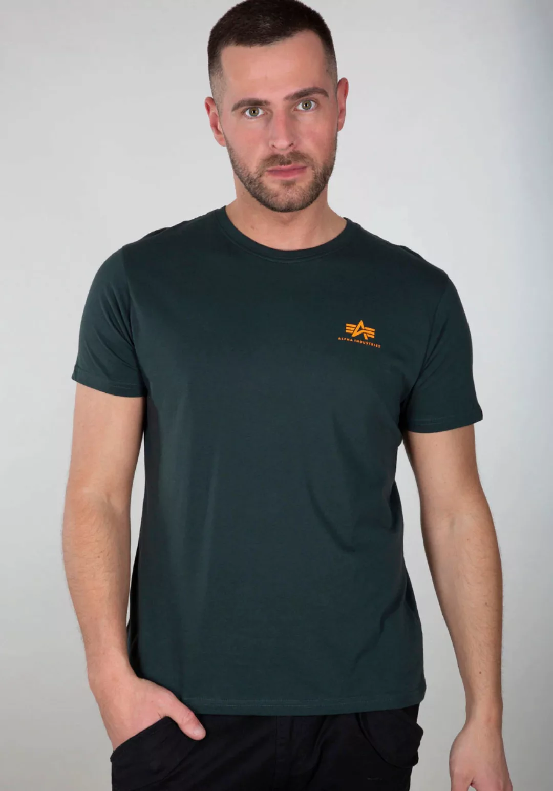 Alpha Industries Basic Small Logo Kurzärmeliges T-shirt 3XL Dark Petrol günstig online kaufen