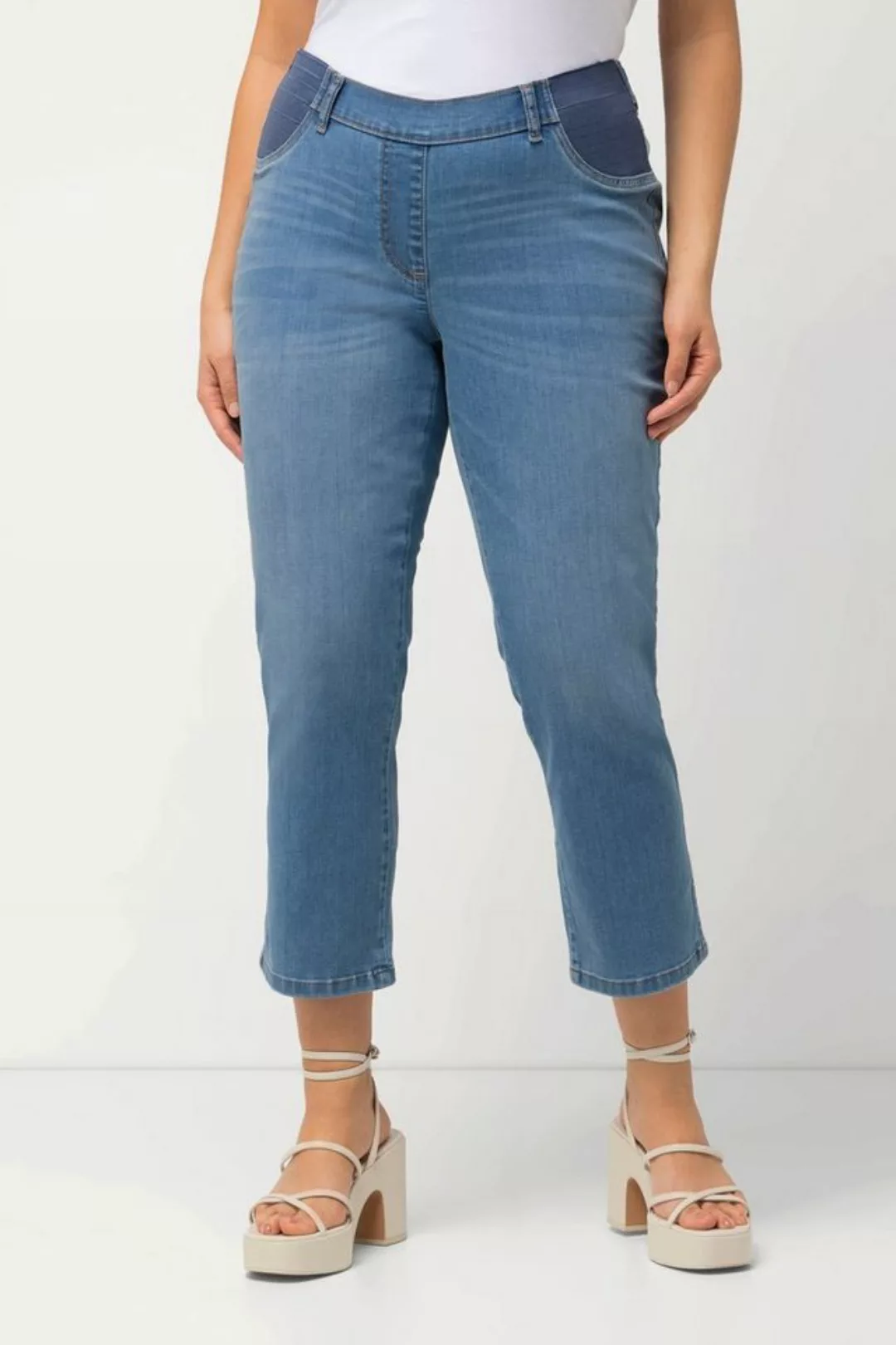 Ulla Popken 5-Pocket-Jeans 7/8-Jeans Sienna schmales Bein Komfortbund günstig online kaufen