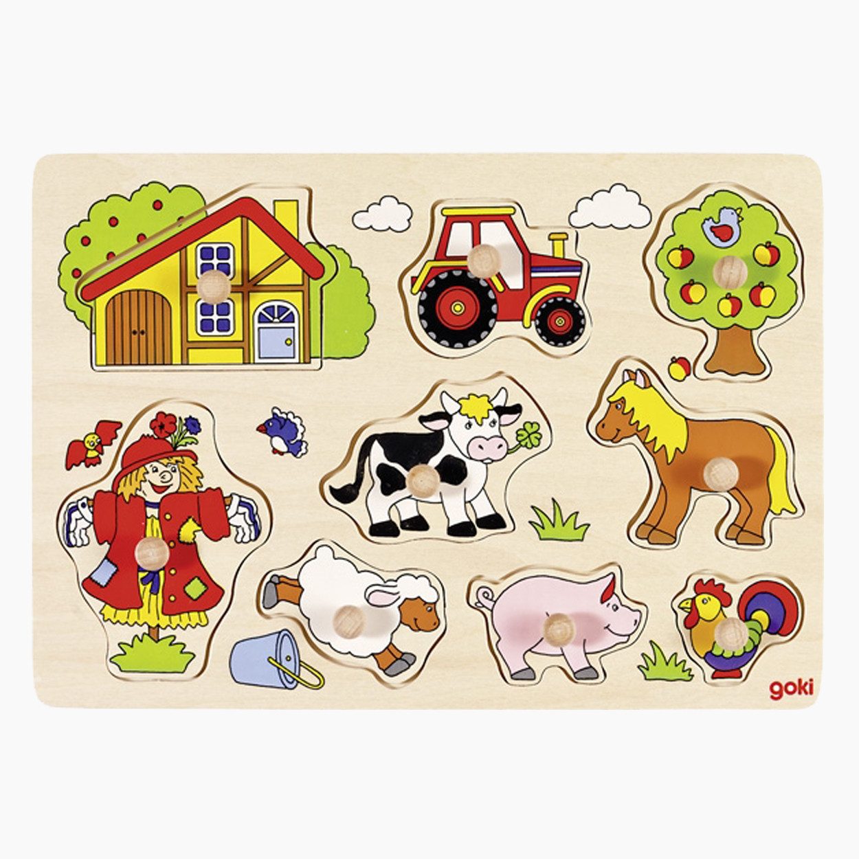 goki Steckpuzzle Steckpuzzle Bauernhof 6, 9 günstig online kaufen