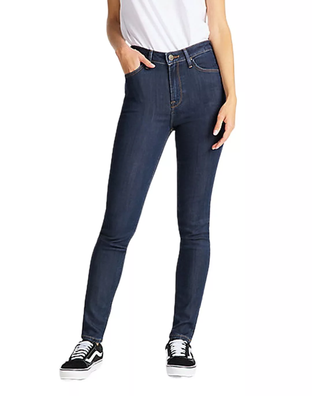 Lee Damen Jeans Jeanshose Stretch Scarlett High Skinny Fit - Blau - Tonal S günstig online kaufen