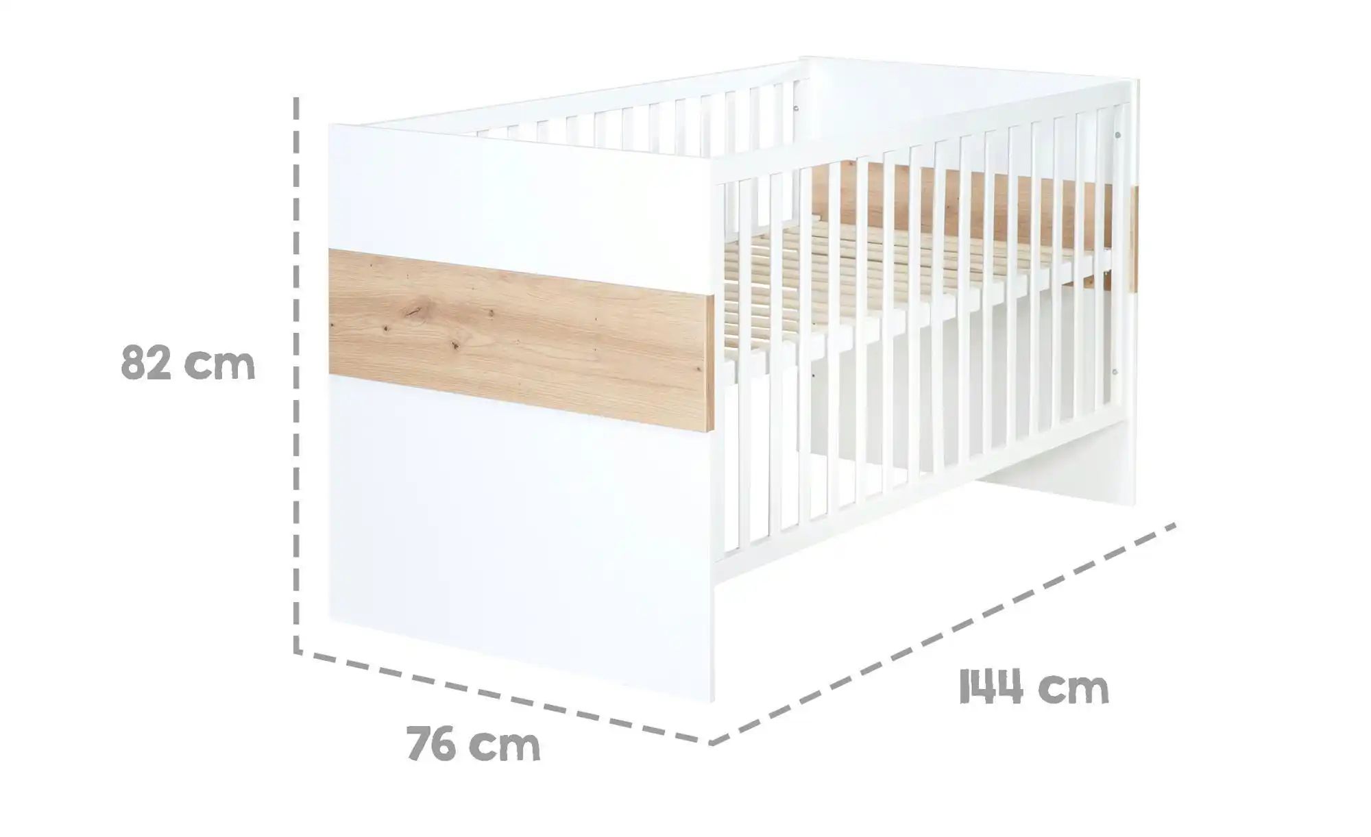 Roba Kombi-Kinderbett Lion   ¦ weiß ¦ Maße (cm): B: 76 H: 82 Baby > Babymöb günstig online kaufen