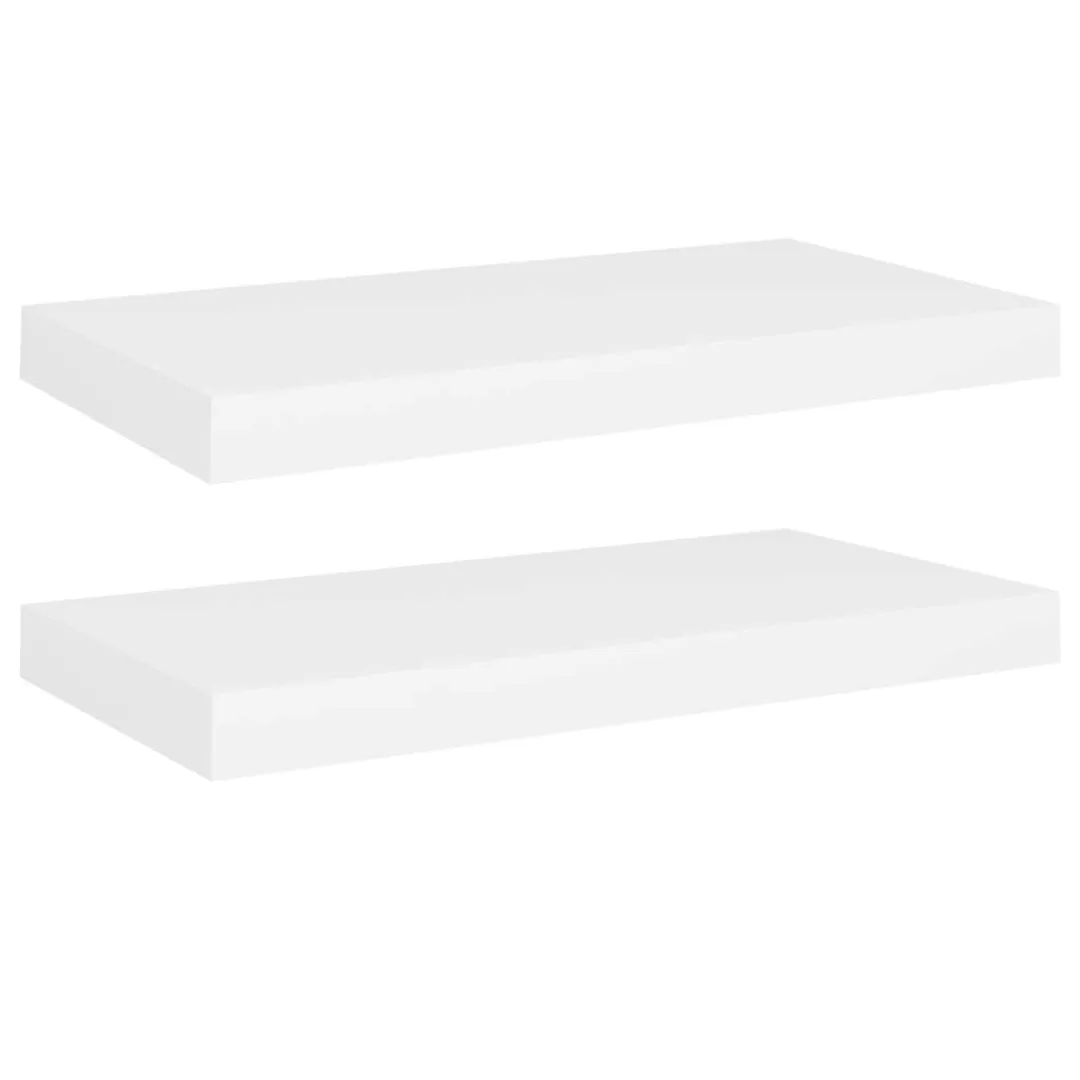 Schwebende Wandregale 2 Stk. Weiß 50x23x3,8cm Mdf günstig online kaufen