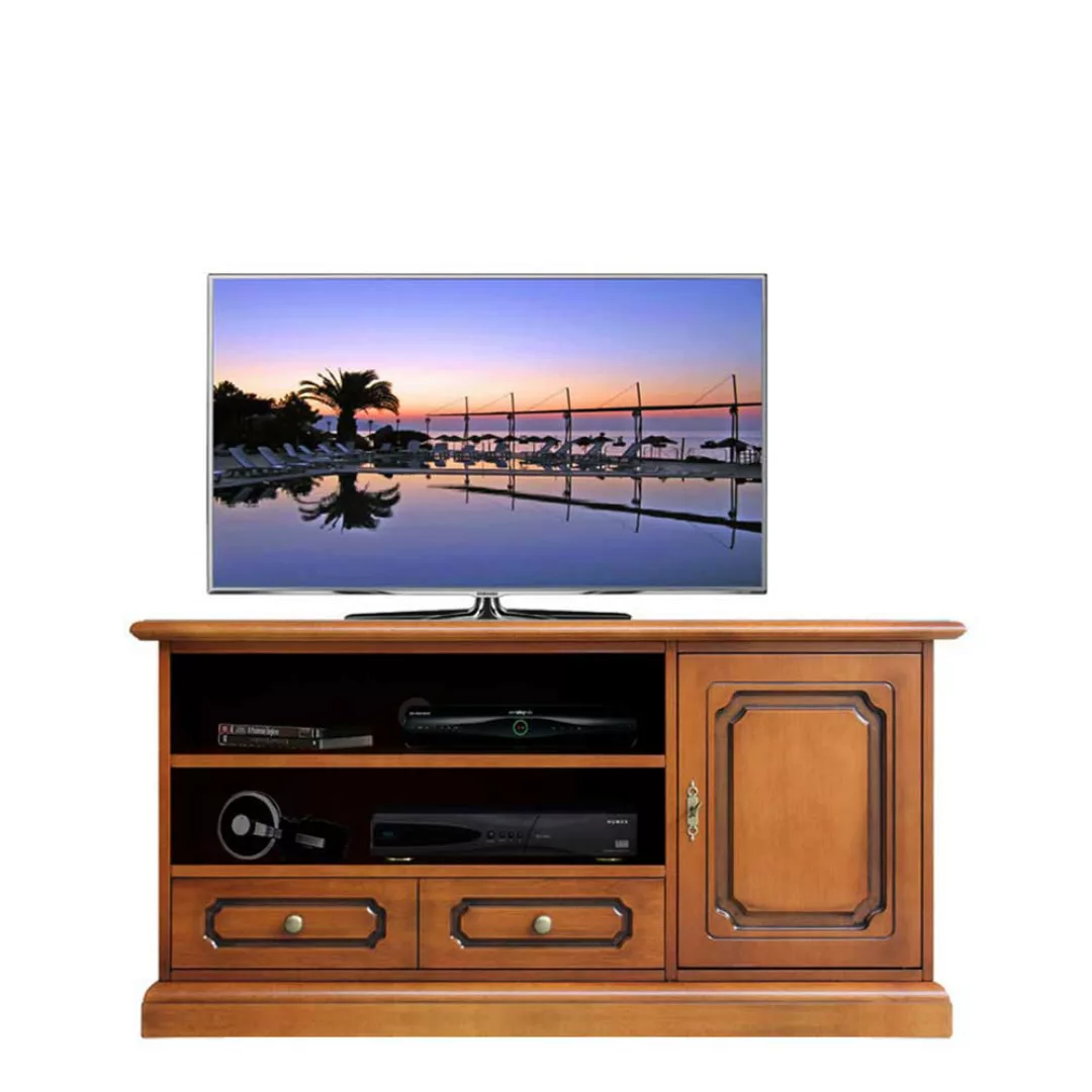 Fernsehmöbel klassischer Stil in Nussbaumfarben 122 cm breit günstig online kaufen