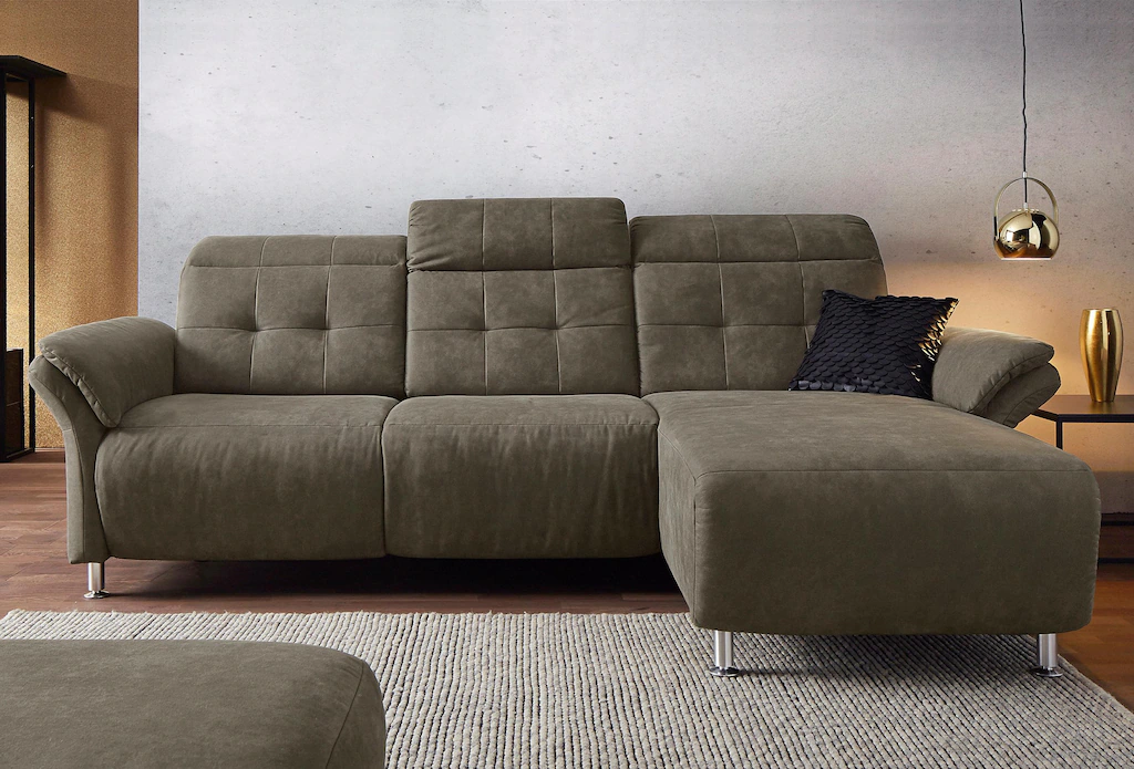 Places of Style Ecksofa Manhattan L-Form, 2 Sitze mit elektrischer Relaxfun günstig online kaufen