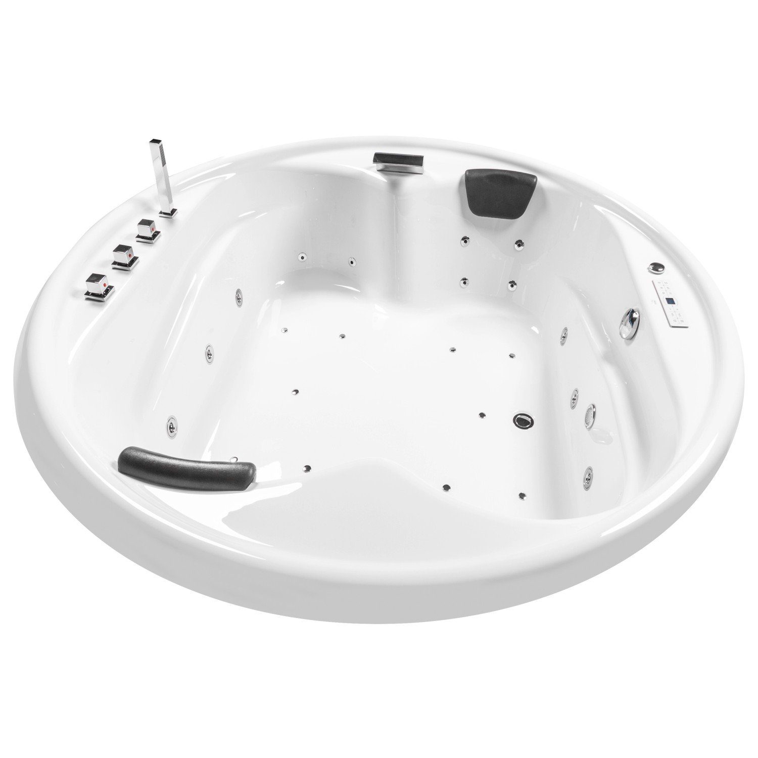 Basera® Indoor Podest-Whirlpool Badewanne XXL Gomera Rund Classic 182 x 182 günstig online kaufen