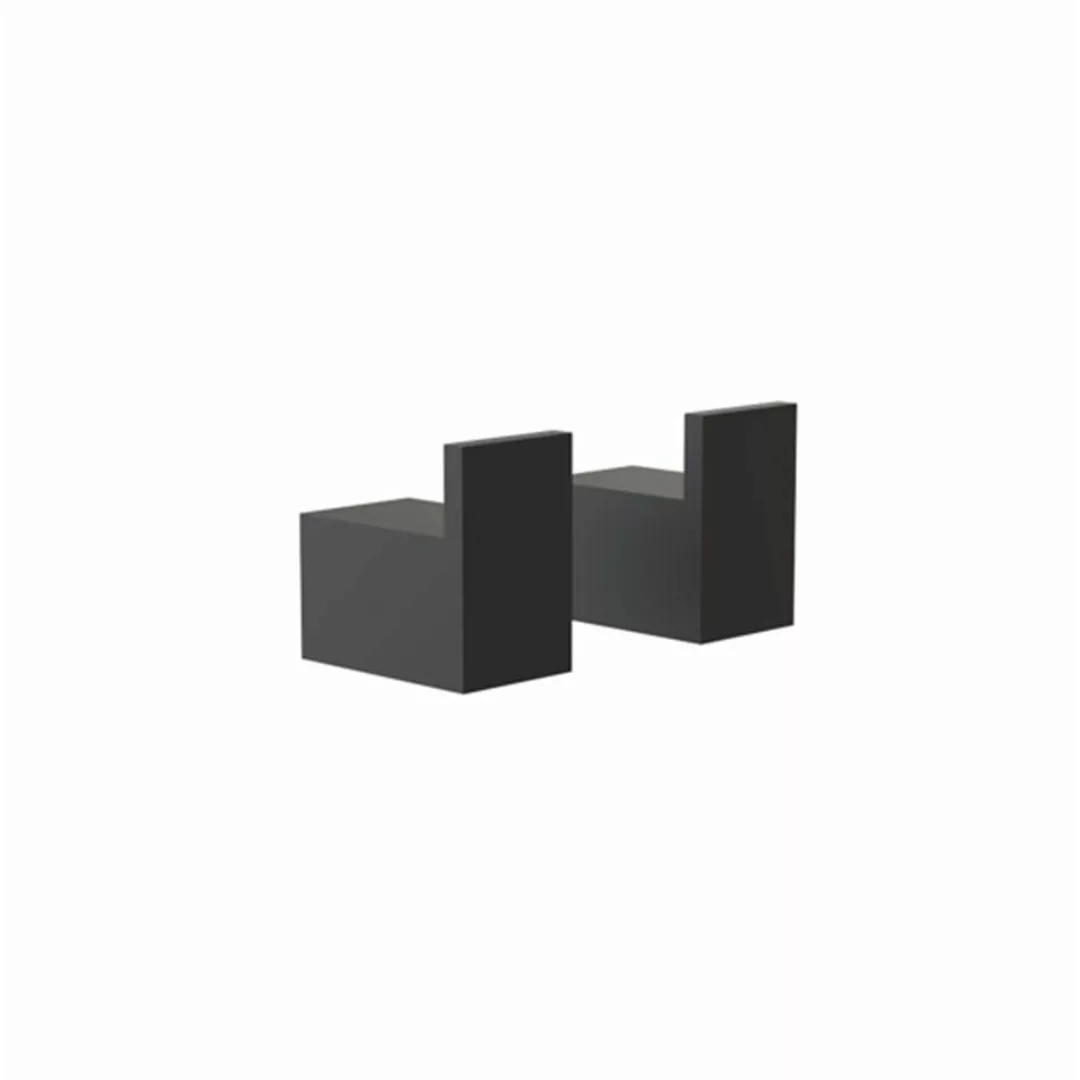 FROST - Quadra Wandhaken 8L 2er Set - schwarz/BxHxT 2,2x3,6x3,6cm günstig online kaufen