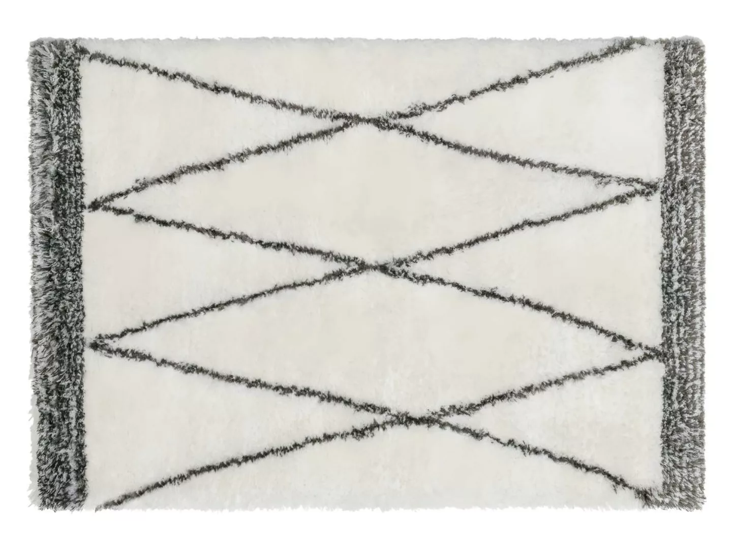 Hochflorteppich Berber-Stil - 160 x 230 cm - Beige & Grau - HANIA günstig online kaufen