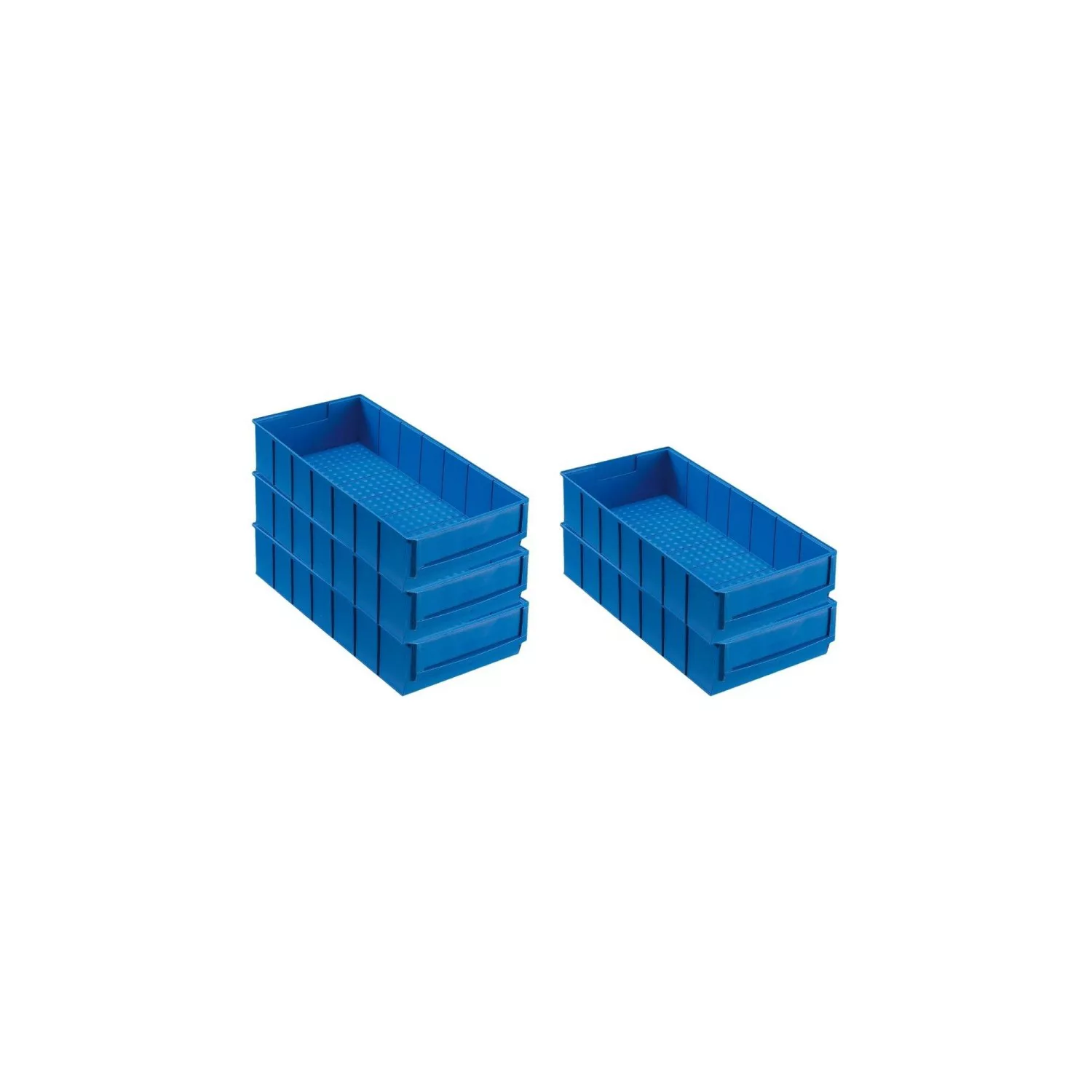 PROREGAL SparSet 5x Blaue Indurstriebox 400 B HxBxT 8,1 x 18,3 x 40 cm 4,7 günstig online kaufen