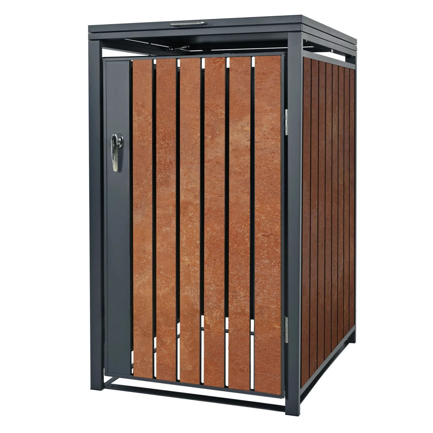 ML-Design Mülltonnenbox 1Er für 1 Tonne 240L 68x80x116,3 cm Anthrazit-Rosto günstig online kaufen