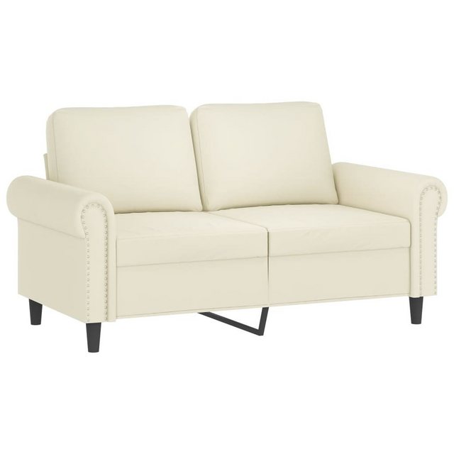 vidaXL Sofa 2-Sitzer-Sofa Creme 120 cm Samt günstig online kaufen