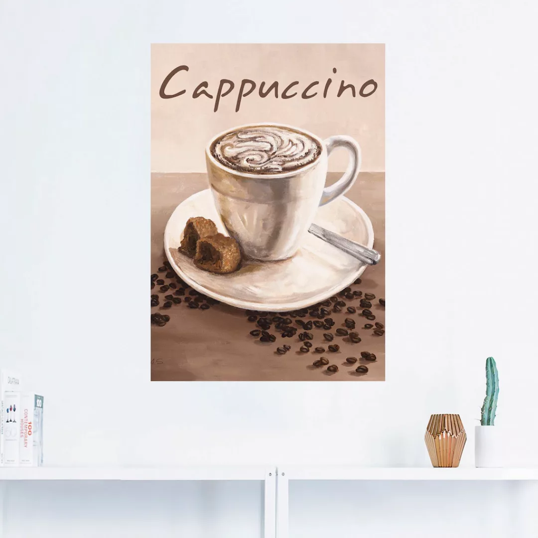 Artland Wandbild »Cappuccino - Kaffee«, Kaffee Bilder, (1 St.), als Leinwan günstig online kaufen