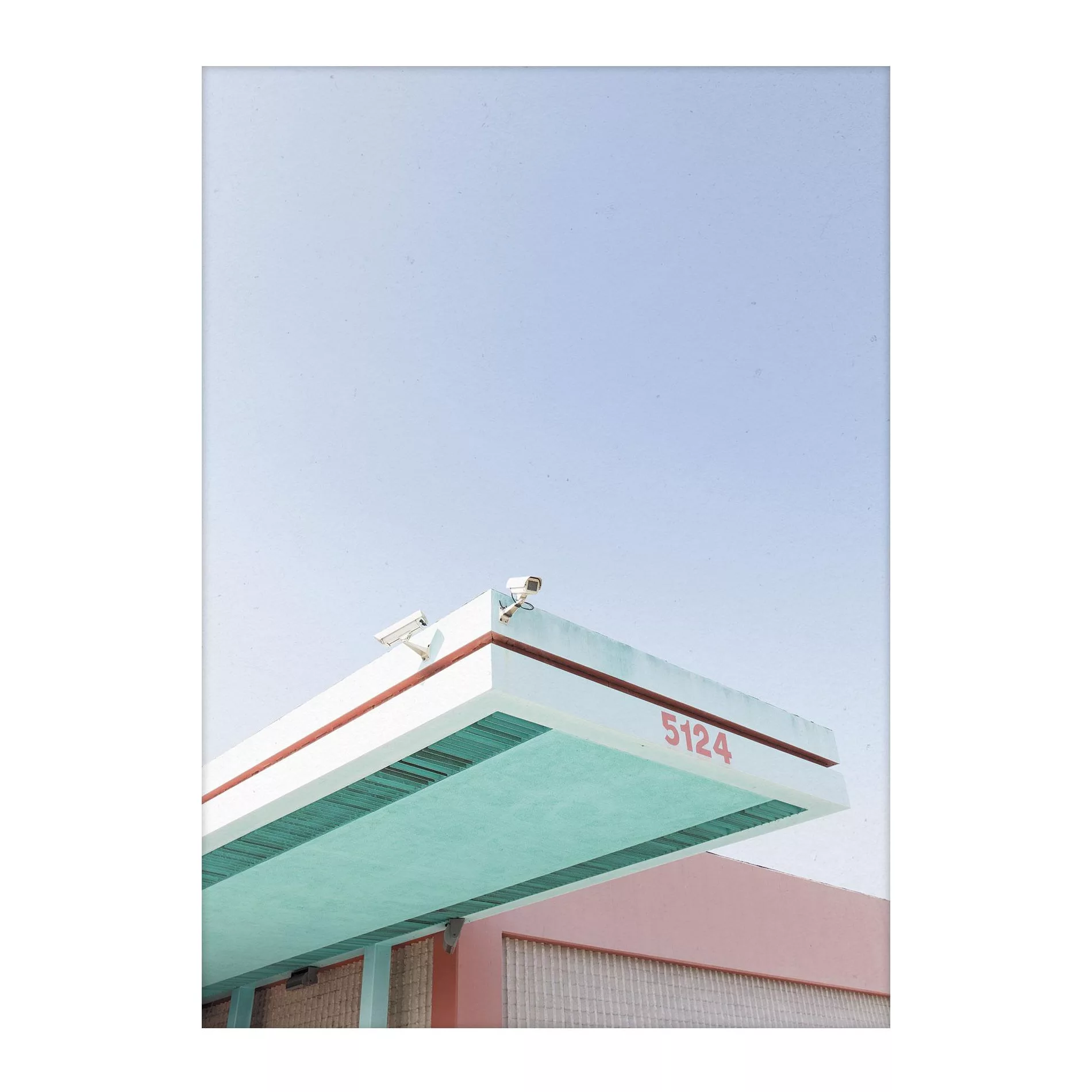 Paper Collective - Los Angeles is Pink 01 Kunstdruck 50x70cm - blau, weiß, günstig online kaufen