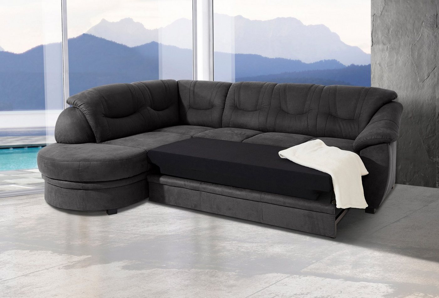 sit&more Ecksofa "Bellevue L-Form", wahlweise mit Bettfunktion günstig online kaufen