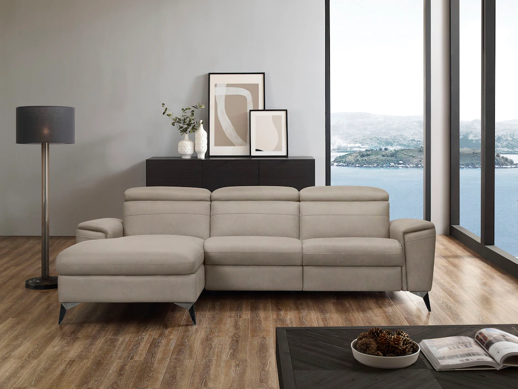 Places of Style Ecksofa "Theron, L-Form, 263 cm,", elektrische Relaxfunktio günstig online kaufen