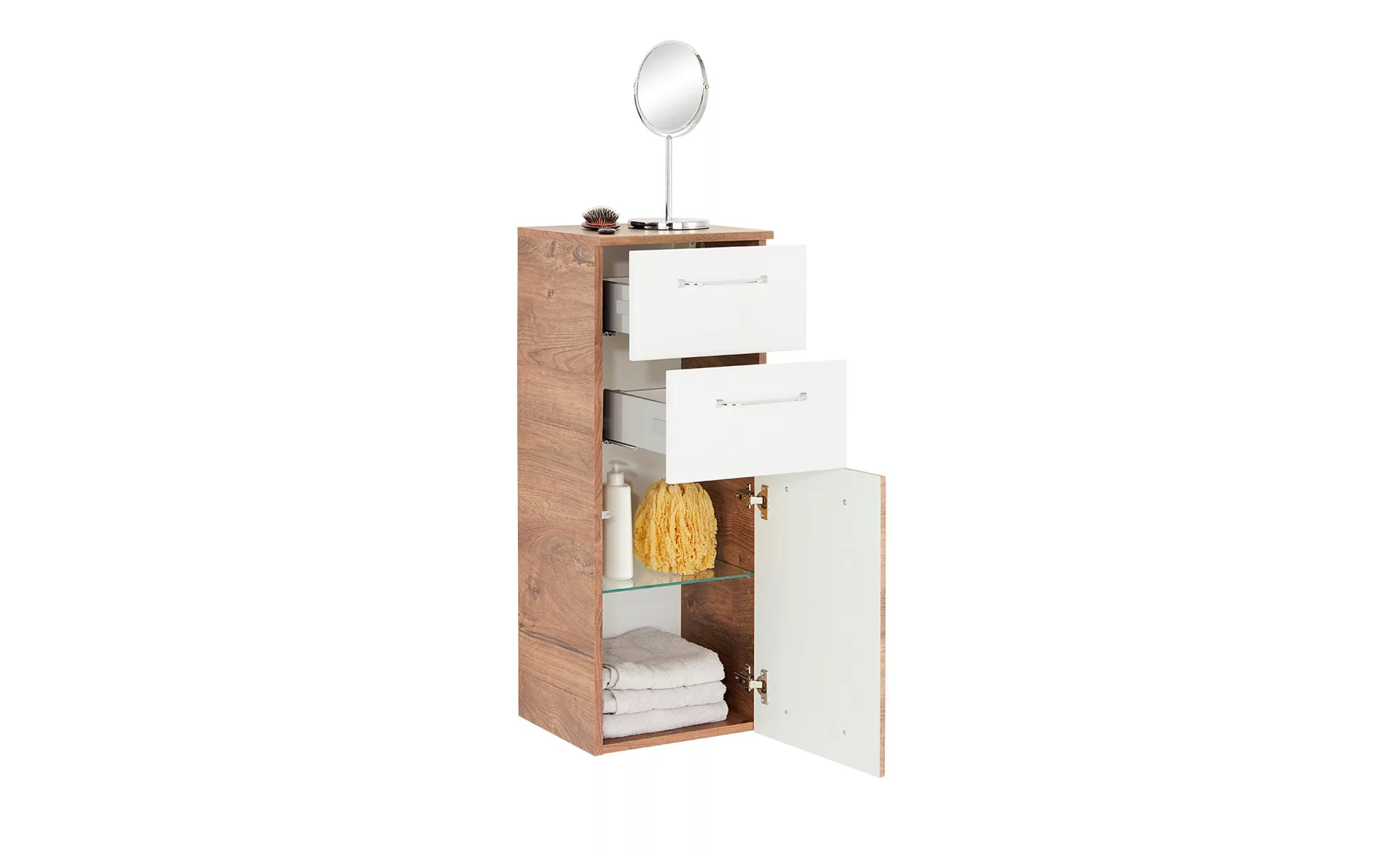 smart Midischrank   Onda ¦ holzfarben ¦ Maße (cm): B: 35 H: 90,5 T: 33.0 Sc günstig online kaufen