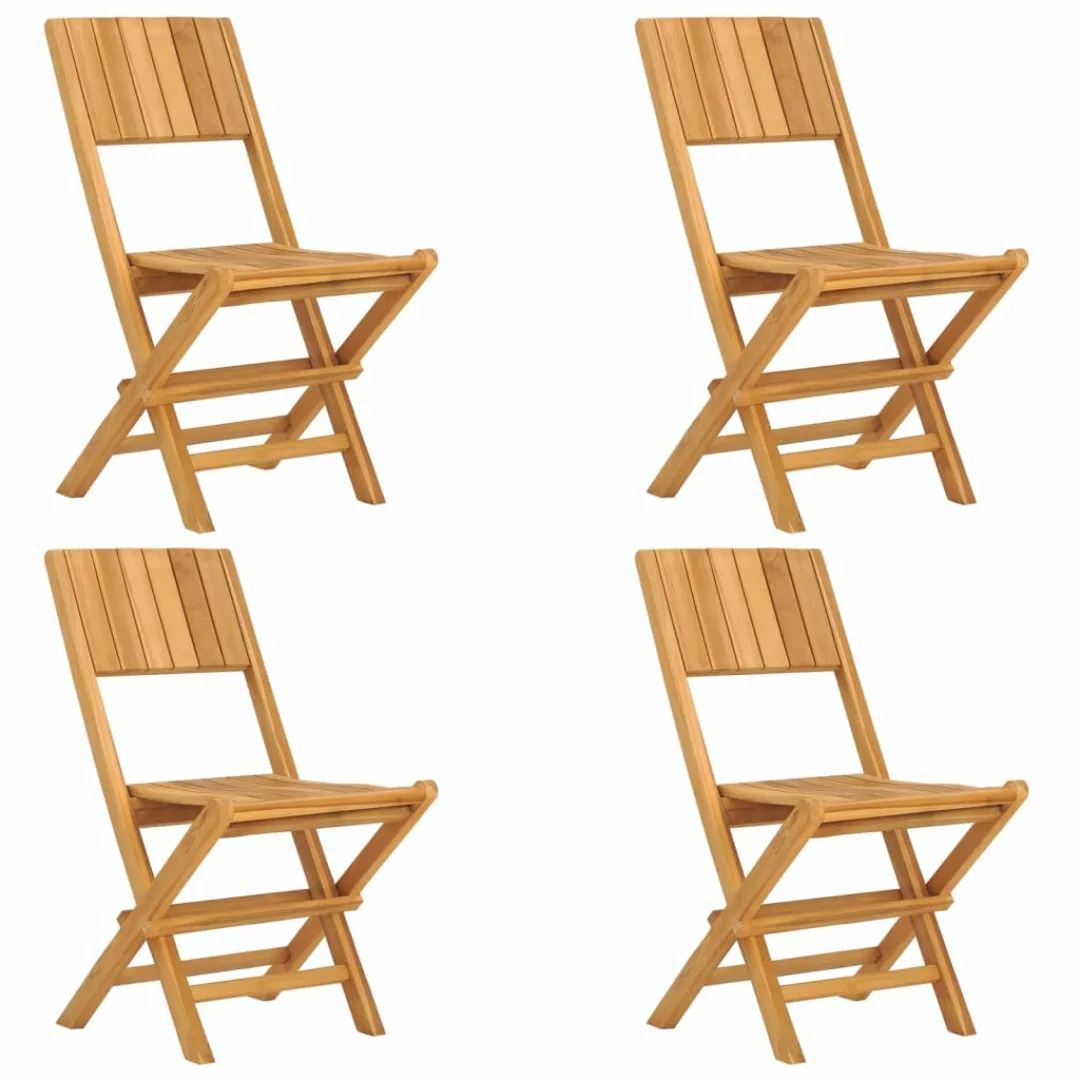 Vidaxl Gartenstühle 4 Stk. Klappbar 47x61x90 Cm Massivholz Teak günstig online kaufen