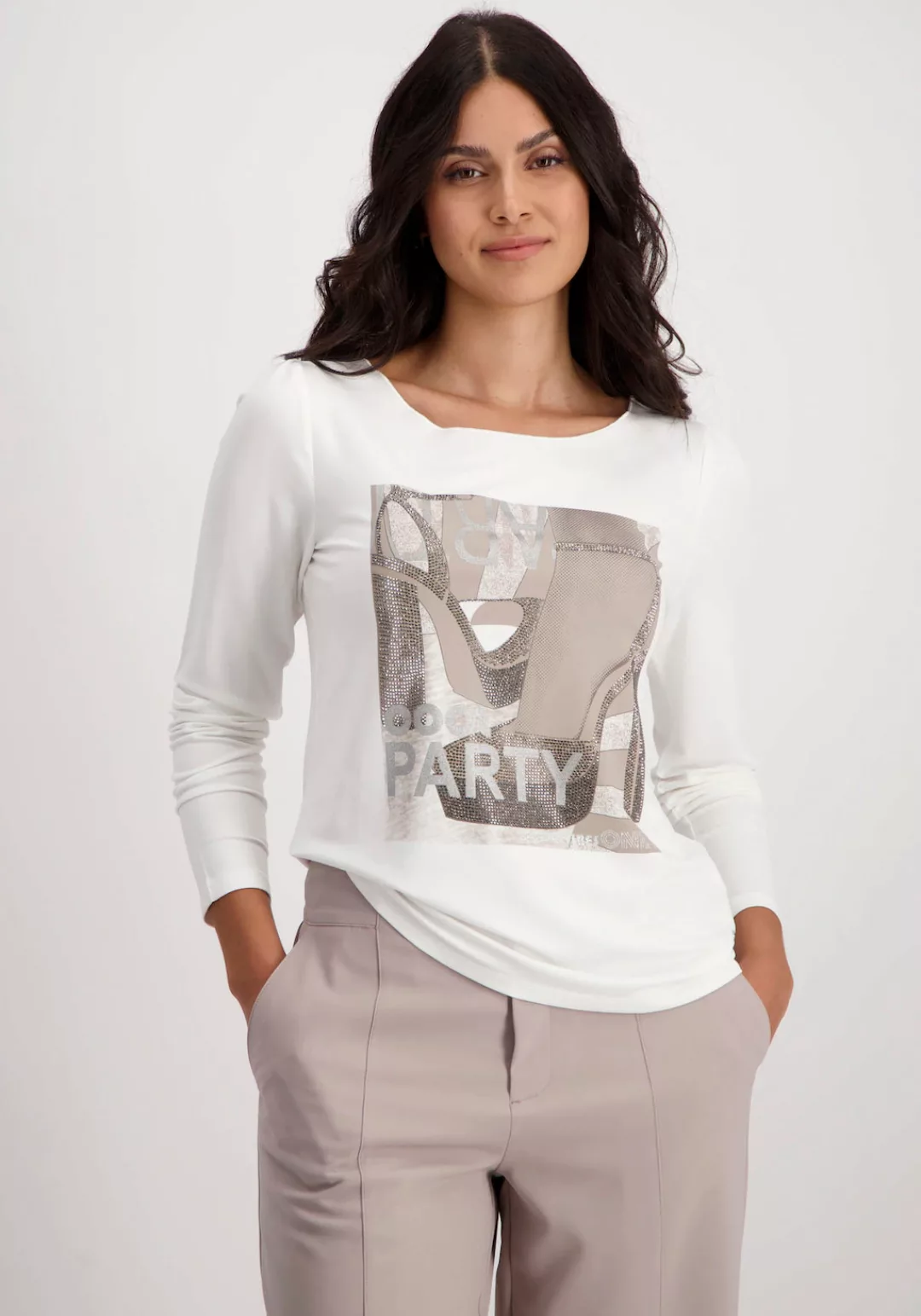 Monari Langarmshirt, mit Print günstig online kaufen