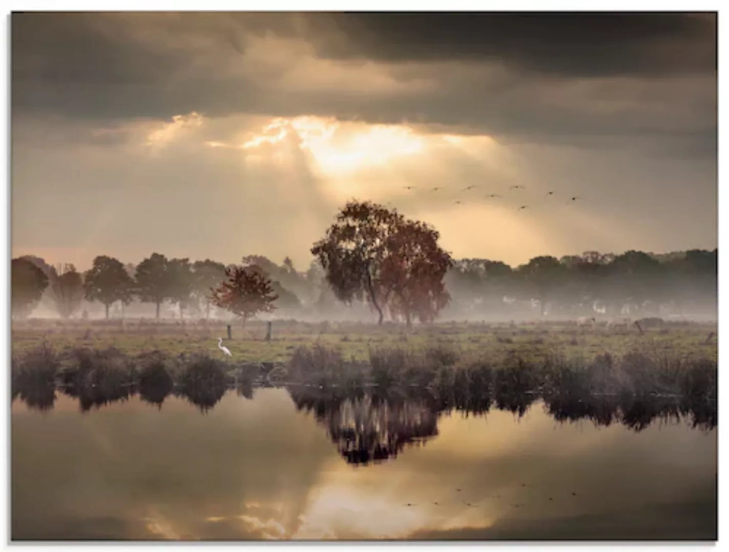 Artland Glasbild "Der Herbst in seiner stillen Einsamkeit", Gewässer, (1 St günstig online kaufen