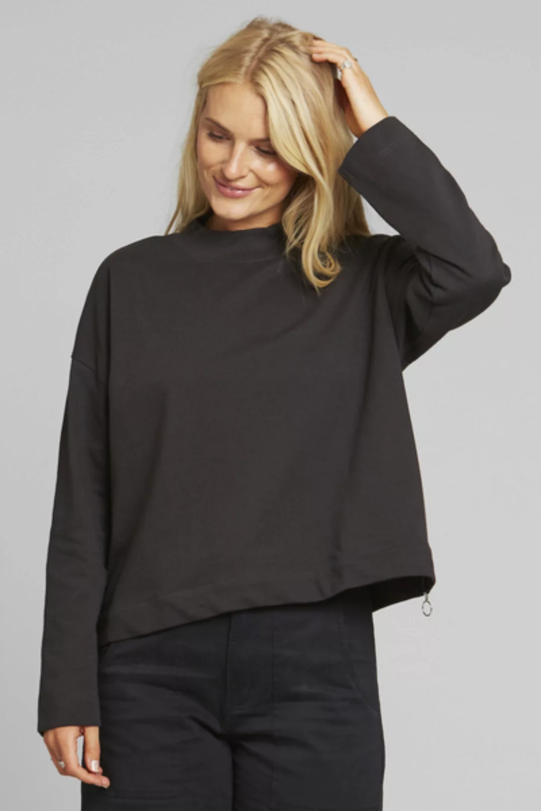 Sweater Aus Bio Baumwolle Mir Seitlichem Zipper - Lerdala günstig online kaufen