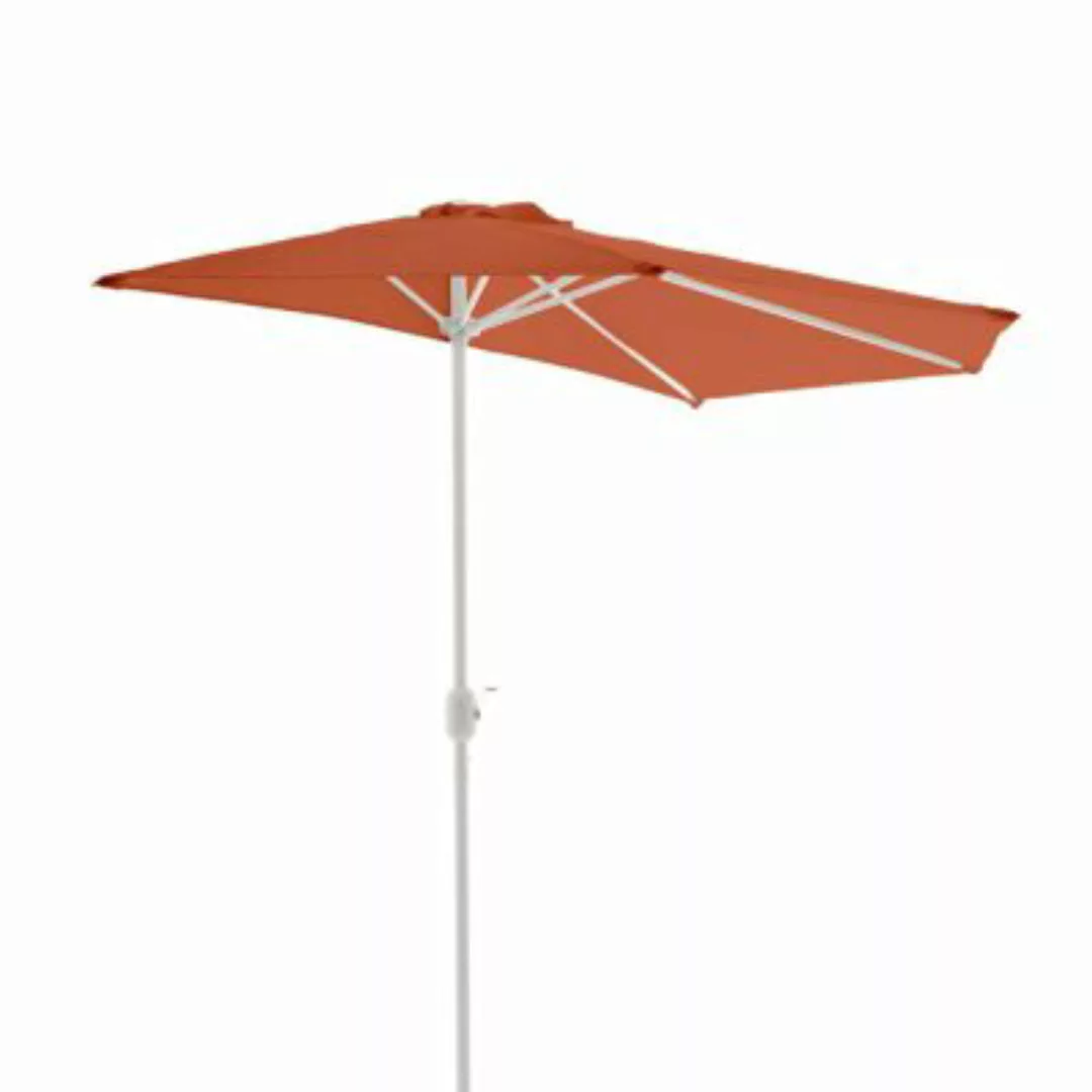 VCM Balkon-Sonnenschirm Terracotta halbrund Gartenschirm Sonnenschutz 2,7m günstig online kaufen