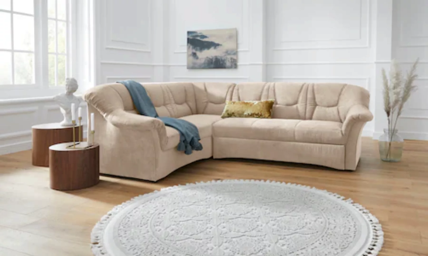 DOMO collection Ecksofa "Sarafina L-Form", wahlweise mit Bettfunktion, opti günstig online kaufen