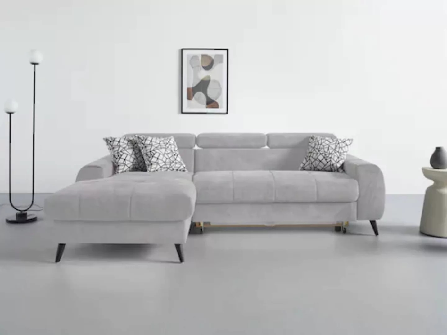 COTTA Ecksofa "Mia L-Form", 3-tlg.-Kissen-Set, Recamiere, wahlweise mit ode günstig online kaufen