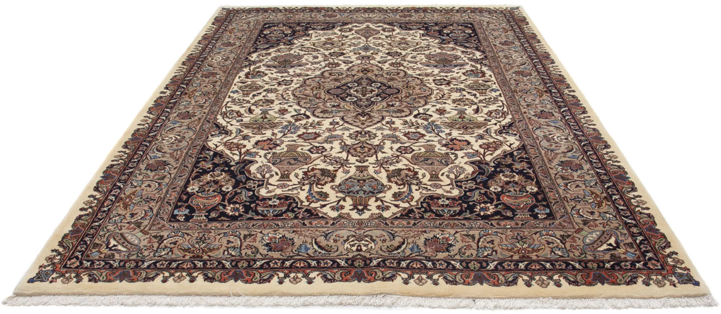 morgenland Wollteppich »Kaschmar Medaillon Beige 303 x 201 cm«, rechteckig, günstig online kaufen