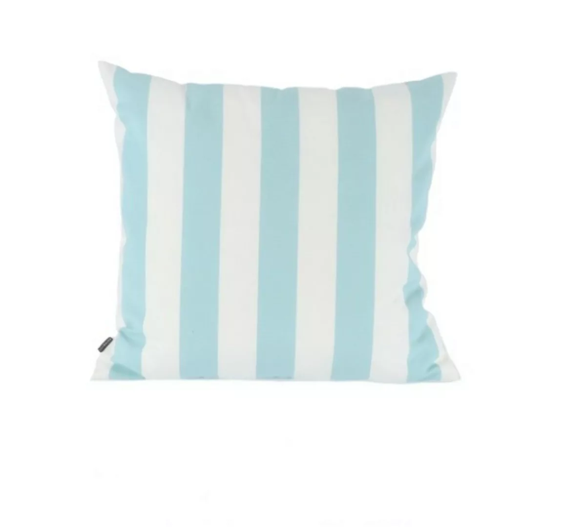 Kissen SOMNIA Streifen weiß/hellblau 48 x 48 cm günstig online kaufen