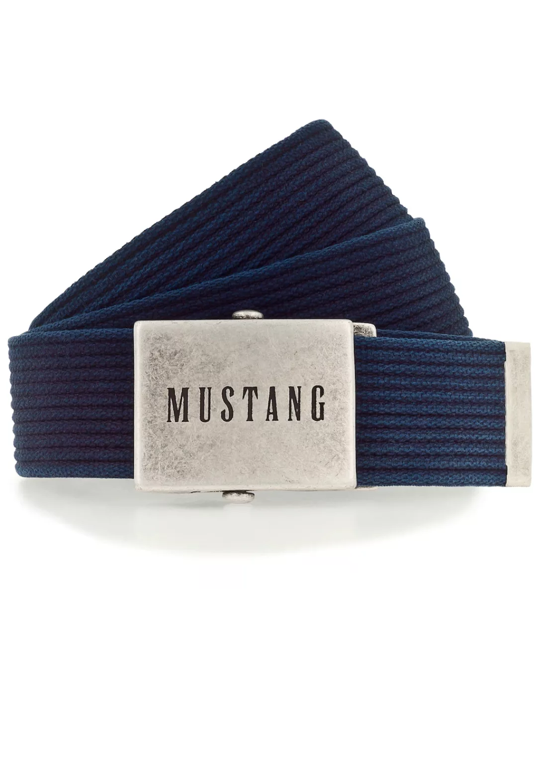 MUSTANG Stoffgürtel, mit gewaschenem Rillenband günstig online kaufen