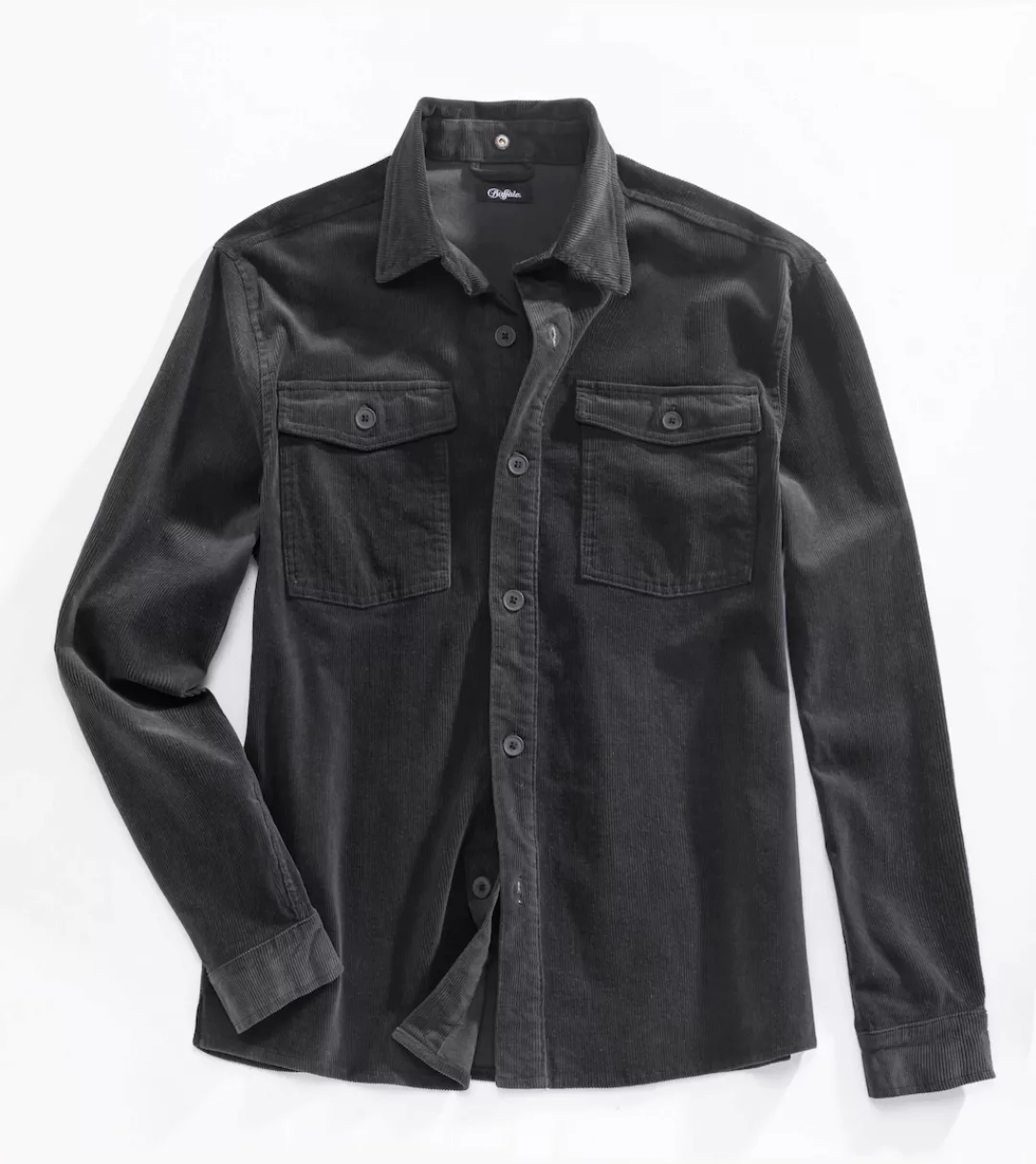 John Devin Hemdjacke, modernes Cord-Overshirt mit aufgesetzten Taschen günstig online kaufen